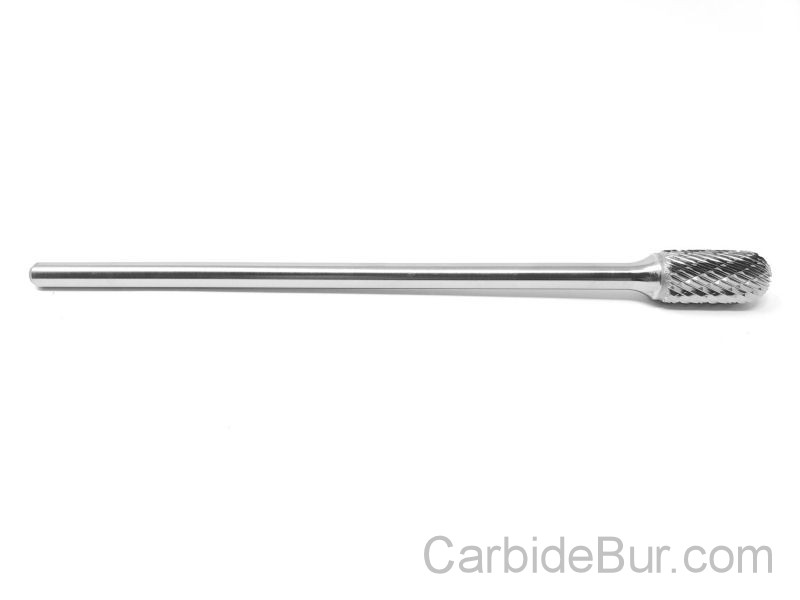 SC-5L6 Solid Carbide Burr Die Grinder Bit 1/2 x 1 on 6 Long Steel Shank 