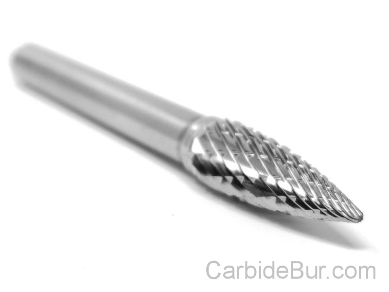 Double Cut SB-7D 1/4 x 3/4 x 1 x 2 3/4 Carbide Burr Cylindrical End Cut 